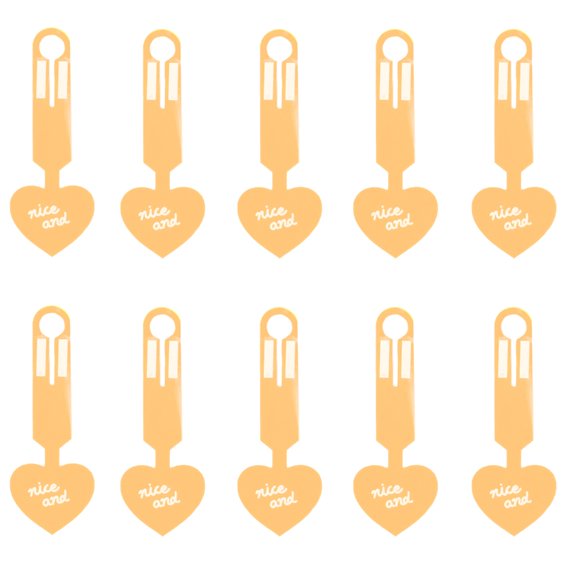 AOOOWER 10PCS Luggage Labels Easy To Find Fluorescent Heart Bag Baggage Identifiers