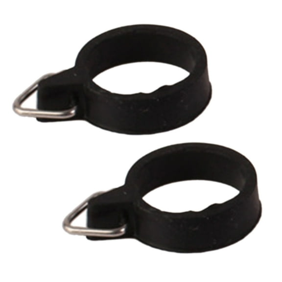 AOOOWER 10Pcs Elastic Fishing Rod Hook Keeper Fish Poles Rubber Rings Metal Holder