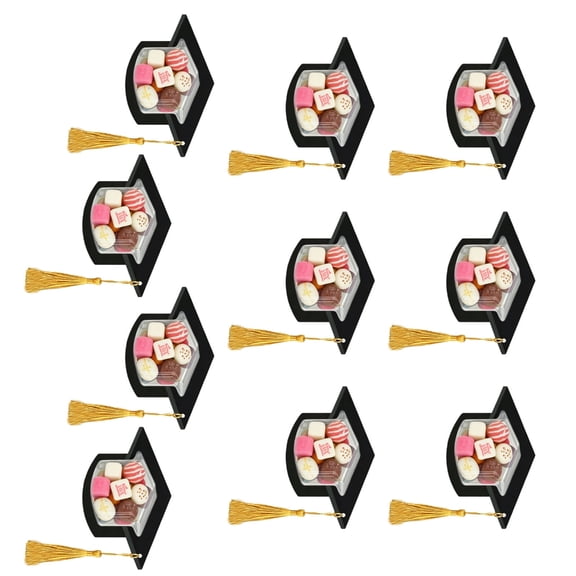AOOOWER 10Pcs Graduation Hat Gift Packaging Box 17x10cm Clear Plastic Party Treat Holder Container For Graduation Celebration