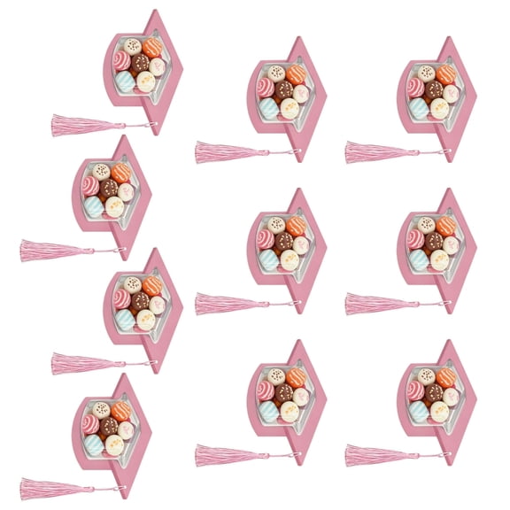 AOOOWER 10Pcs Graduation Hat Gift Packaging Box 17x10cm Clear Plastic Party Treat Holder Container For Graduation Celebration