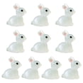 thumbnail image 1 of AOOOWER 10pcs Glowing in Dark Rabbits Luminous Easter Bunny Ornament for Garden Decor, 1 of 16