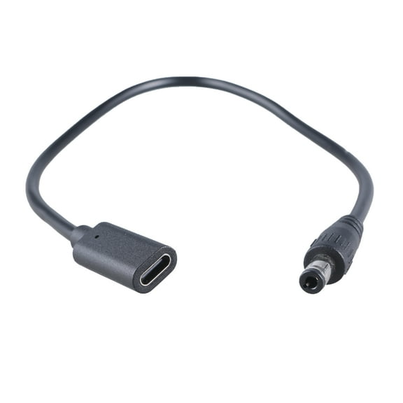 AOOOWER 11.8in Type C to DC5525 Power Cord USB C Female to 5.5mmx2.5mm Male 9V 12V 15V 20V Adapter Cable Line for Speaker Camera