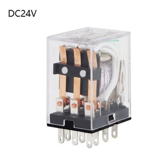 AOOOWER 11Pin Electromagnetic Power Relay DC12V/AC220V/DC24V Silver Contacts Micro Relay