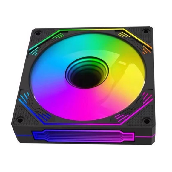 AOOOWER 120mm Infinitys Mirror ARGB PC Fan, Efficient Cooling PWM Control 600 1500RPM for Gaming Rigs and CPUs