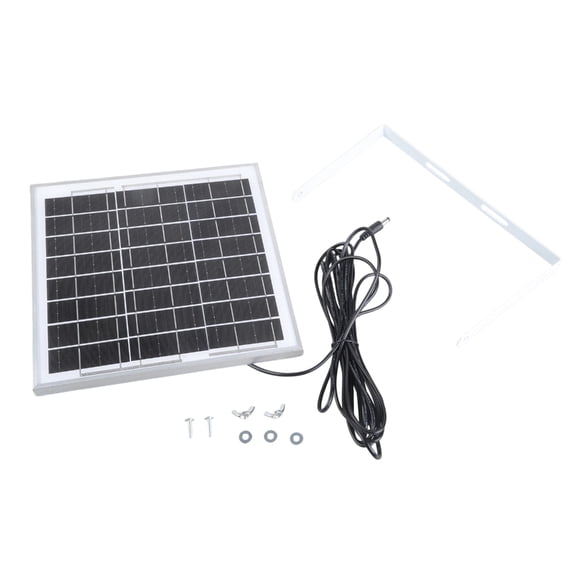 AOOOWER 12V 0.66A Solar Panel With 15.60ft Output Cable and DC5.2x2.1mm Plug for Ventilation Fan Security Cameras PowerBanks