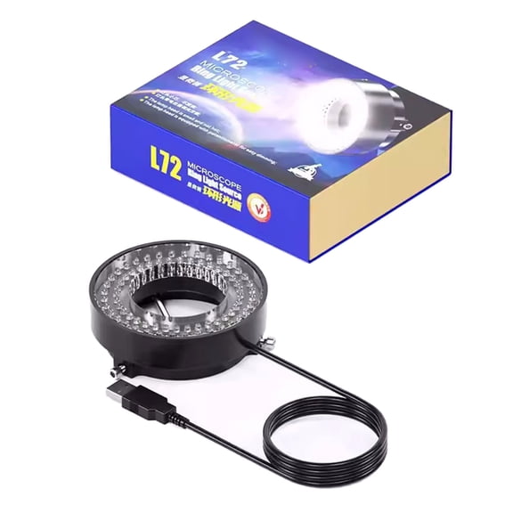 AOOOWER 144 72 64 LED Rings Light Lamp for Monocular Binocular Trinocular Microscopes for Soldering and Repair Work