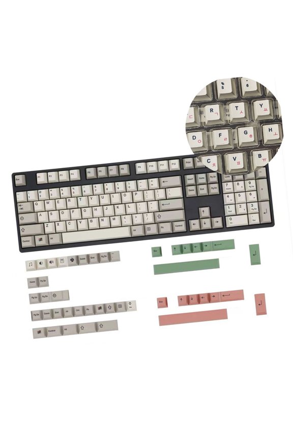 149 Key Retro Keycap Set English/Korean/Japanese/Russian for Mechanical Keyboard