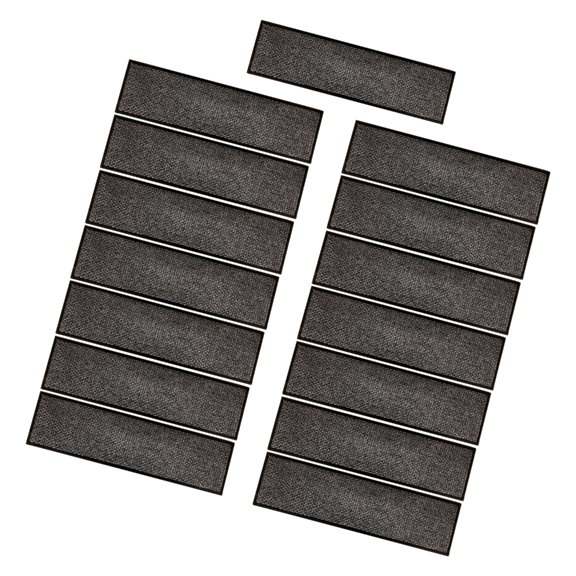 AOOOWER 15Pcs Faux Linen Knit Washable Stair Pad Treads for Wooden Step Slip Resistant