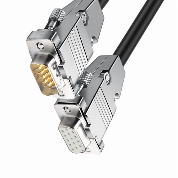 AOOOWER 15pin SVGA Cable HDB15 Male/Female Connector 150cm Double Shielded