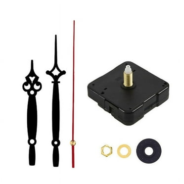 6 Pieces Clock Movement Mechanism Set - Long Shaft Repair Parts With Hands