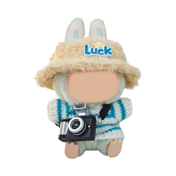 AOOOWER 17cm Doll Winter Clothes Set Sweater and Plush Hat Set for Doll Display