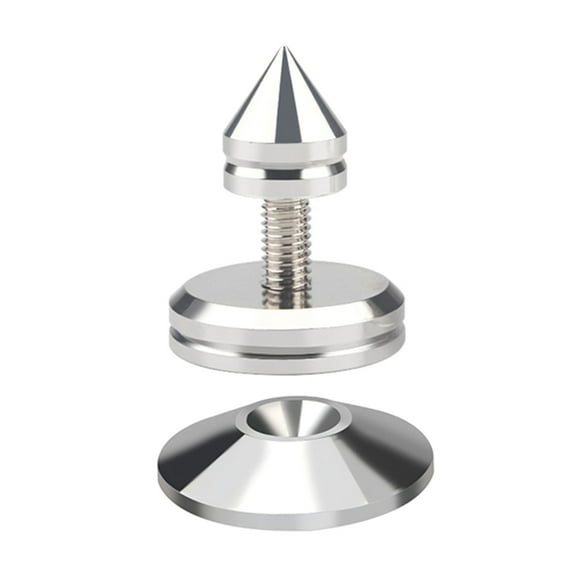 AOOOWER 1Set Silver Speaker Isolation Spikes Metal Feet Pads Set for HiFi Speakers