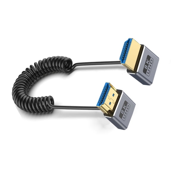 AOOOWER 2.1 Version Coiled Video Cord 8K@60Hz Extension Cable for 1080p Video Streaming