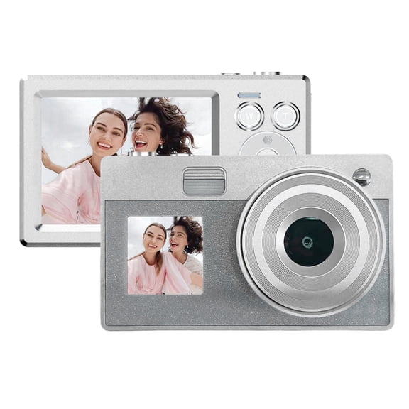 AOOOWER 2.8+1.4Inch Double Screen Camera 5000W Pixel Video Shock Proof Body Portable For Campus Travel
