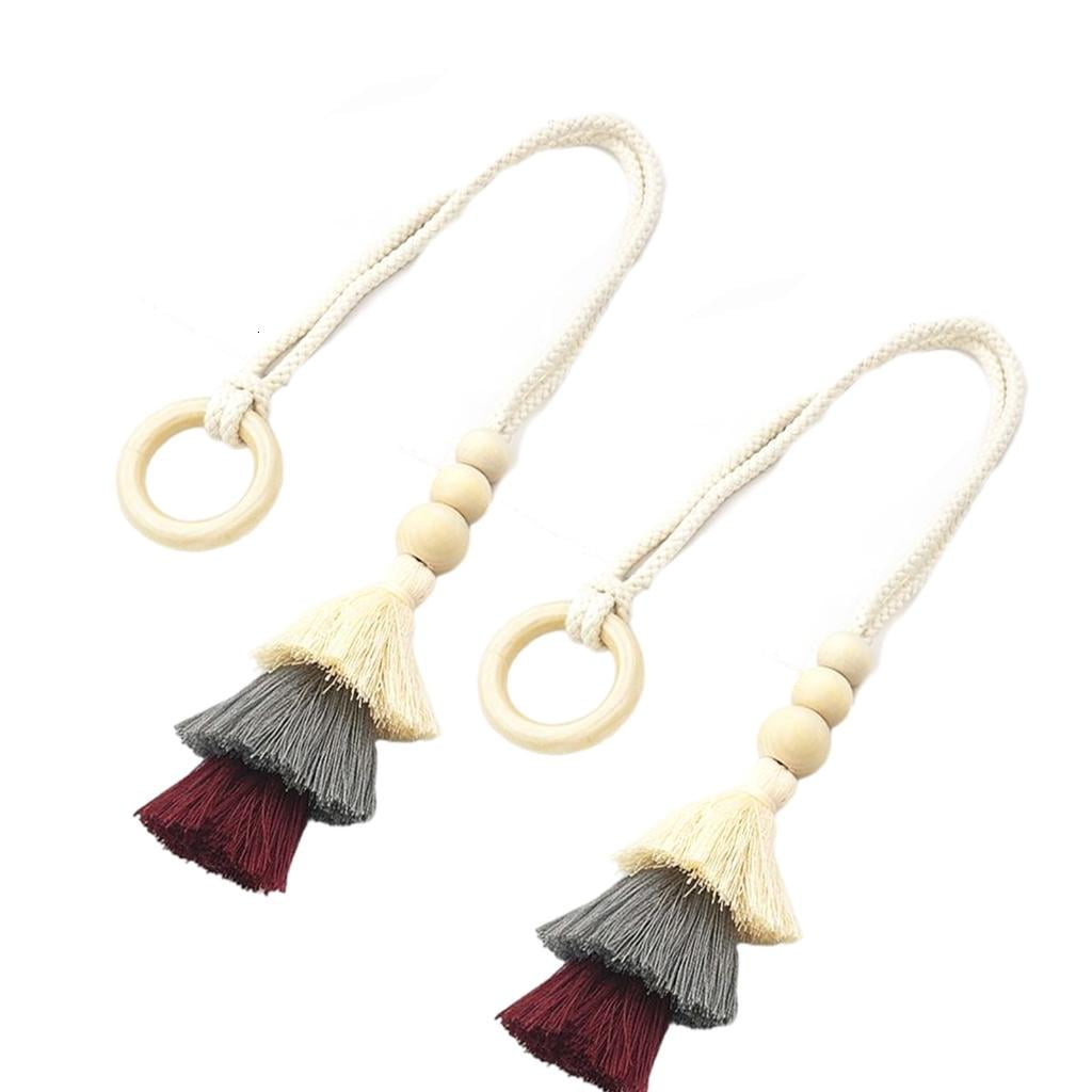 AOOOWER 2 Pack Curtain Tiebacks for Window Drapery Holders Home Decors ...