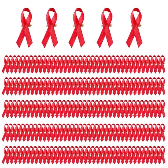 AOOOWER 200 Pack Ribbon Pins Social Cause Ribbons Nonprofit Event Accessories for Charity Event Elegant and Easy to Wear Designs