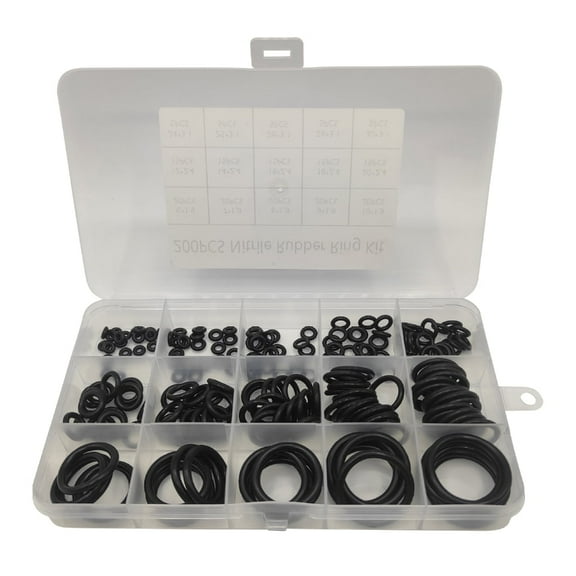 AOOOWER 200Pcs Rubber O Rings Assorted Small Rubber O Rings Rubber O-Rings Assortment
