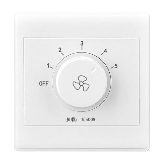 AOOOWER 220V Adjustment Ceiling Fan Speed Control Rotary-On/Off Wall Button DimmerSwitch