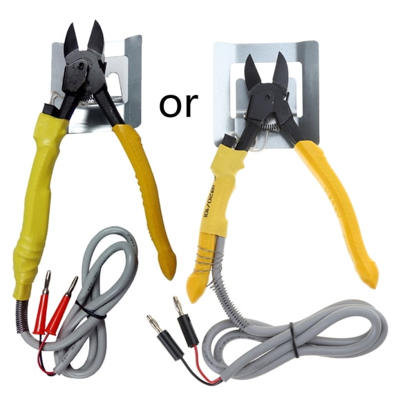 AOOOWER 24V Electric Heat Scissors Heat Nipper Side Cutter Side Cutting Pliers Diagonal Pliers with Power Supply HT200/HT180