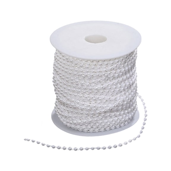 AOOOWER 25Meter Artificial Pearls String ABS Pearls Beads Strand for Jewelry Making Bridals Dress Candle Bouquets Decoration