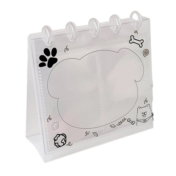 AOOOWER 2X3 Desktop Calendar Photo Album Small Card Binders With 20 Pocket Tabletop Display Small Picture Frame Table Ornament