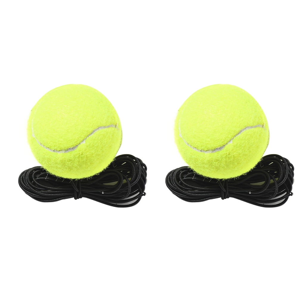 AOOOWER 2pcs Tennis Training Ball Rebound Ball with Elastic String Portable Tennis Ball Training Equipment for Kid, Beginners