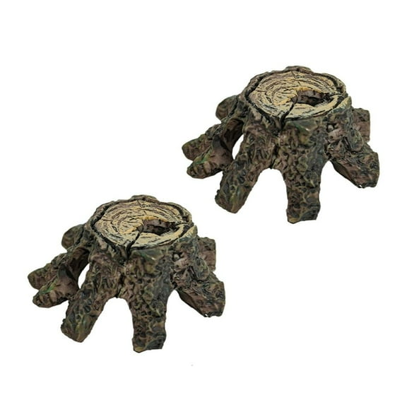 AOOOWER 2pcs Turtles Cave Reptiles Hide Houses Terrariums Hideouts Pet Habitat Box Shelter for Terrariums and Vivariums