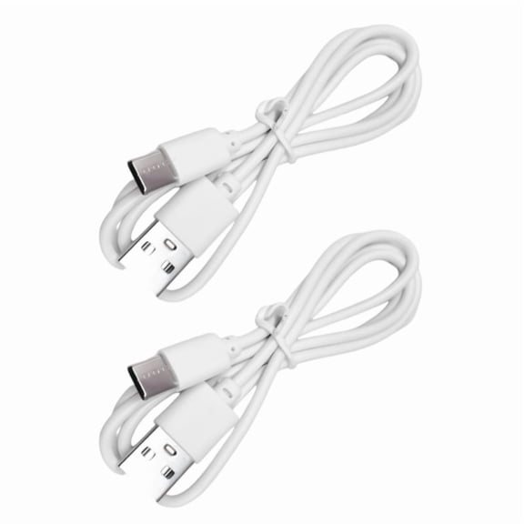 AOOOWER 2pcs/set Double Male End USB to USB C Charging Wire Data Cable for Easy Storage
