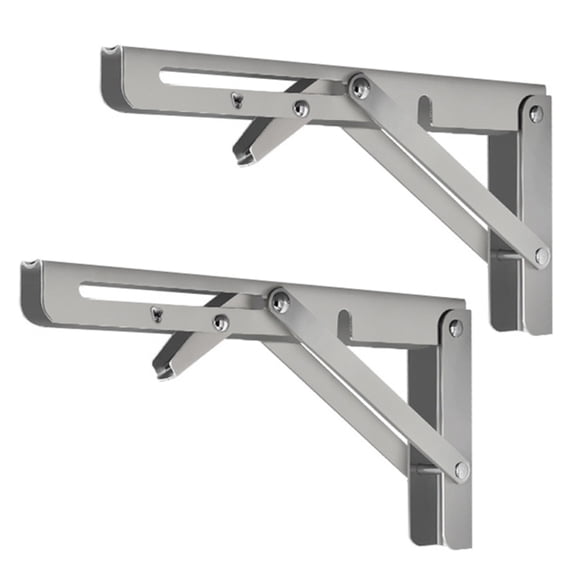 AOOOWER 2x Wall Mounted Brackets Sturdy Folding Shelf Brackets for DIY Table Work for Be