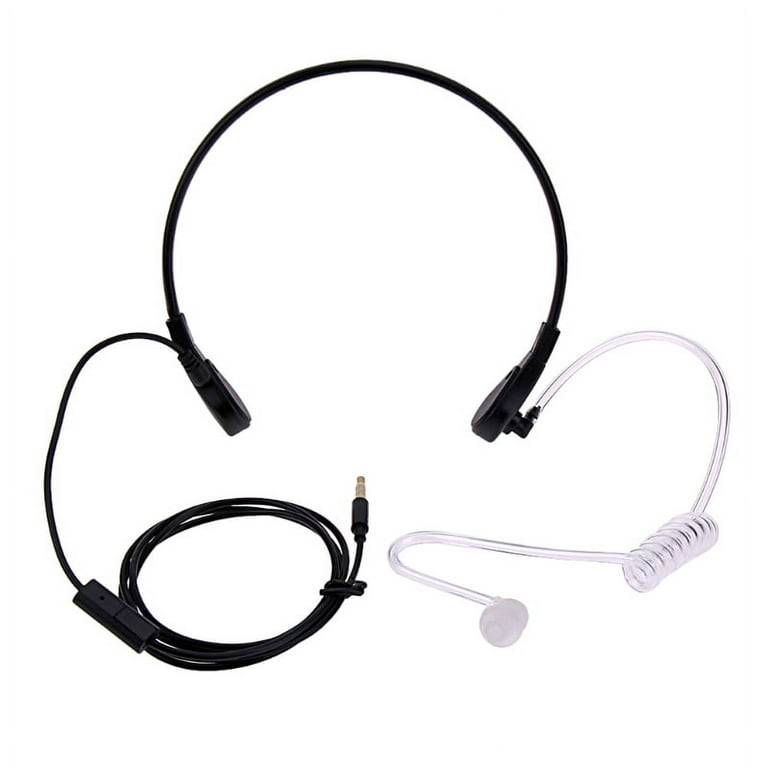 AOOOWER Throat MIC Headset Covert Acoustic Tube Earphone for