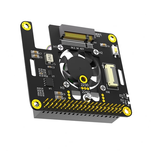 AOOOWER 3 in 1 Short Short M.2 NVME SSDs to PCIe Expansion Card with Fan LED Light NVME