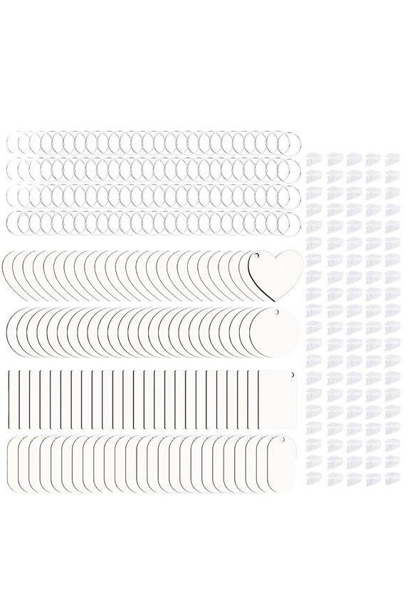 300Pcs Portable And Delicate Sublimation Keychains Suitable For Home DIY, Holiday Gifts, And Promotional Event