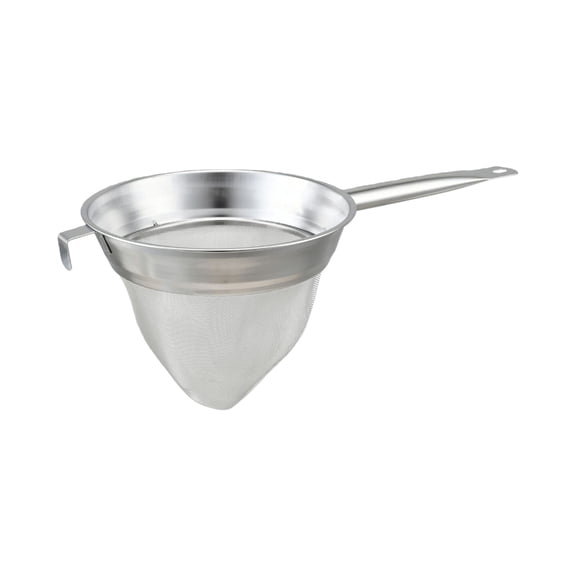 AOOOWER 304 Stainless Steel Coned Shape Filter with Handle Fine Mesh Conical Bouillon Strainer For Liquids And Solids Particles