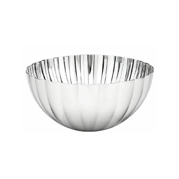 AOOOWER 304 Stainless Steel Glossy Shell Shape Fruit Serving Bowl Dish For Dining Table