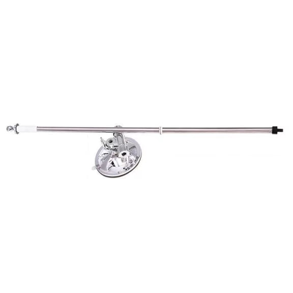 AOOOWER 304 Stainless Steel Telescoping Flag Poles ABS Suction Base Without Drill Installation For Trucks Boats RVs