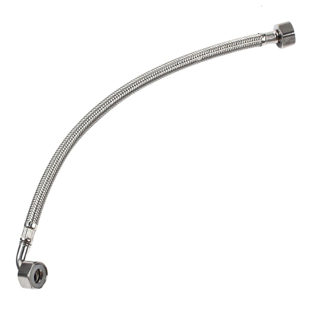 AOOOWER 304 Steel Flexible Water Pipe 1/2inch Elbow Fittings For Hot/Cold Water Systems Bathroom Kitchen Installations