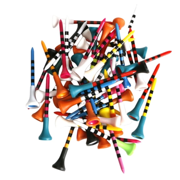 AOOOWER 30Pcs Colorful Plastic Golfs Tees Replacement Golfs Ball Stand for Women Man