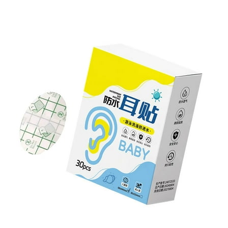 AOOOWER 30Pcs Water Resistant Ear Protector Babies Soft Swimming Ear Covers Bathing Accessory