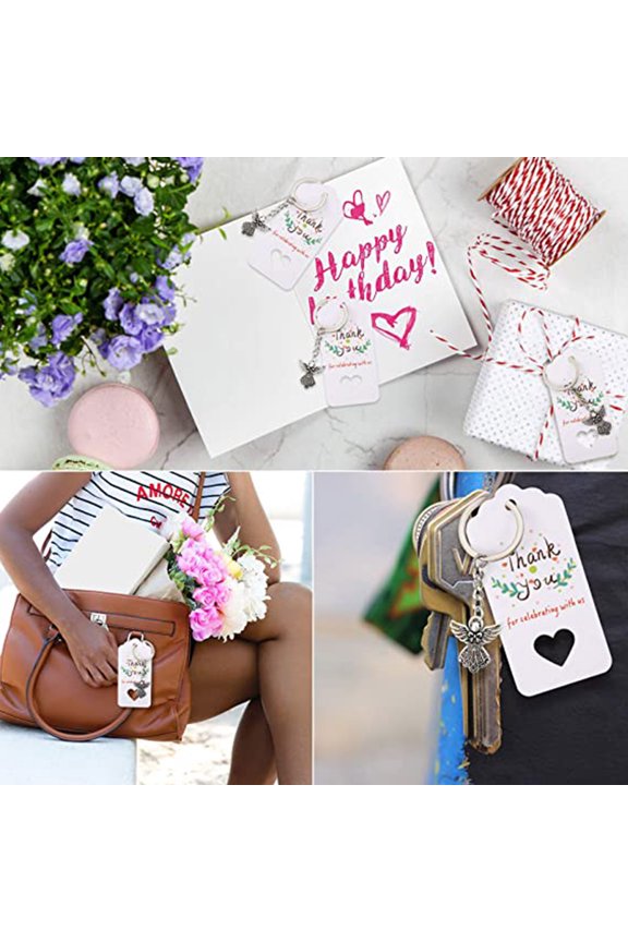 30Pcs/set Angel Keychain Angel Pendant Wedding Birthday Party Kids Shower Baptism Communion Ceremony Zinc Alloy Pendant
