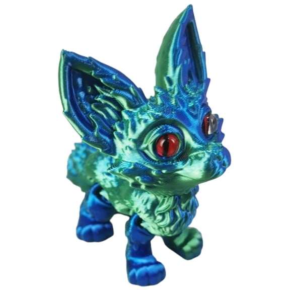 AOOOWER 3D Printed Foxes Realistic Hairless Foxes Figurines Statues Table Ornament Gift