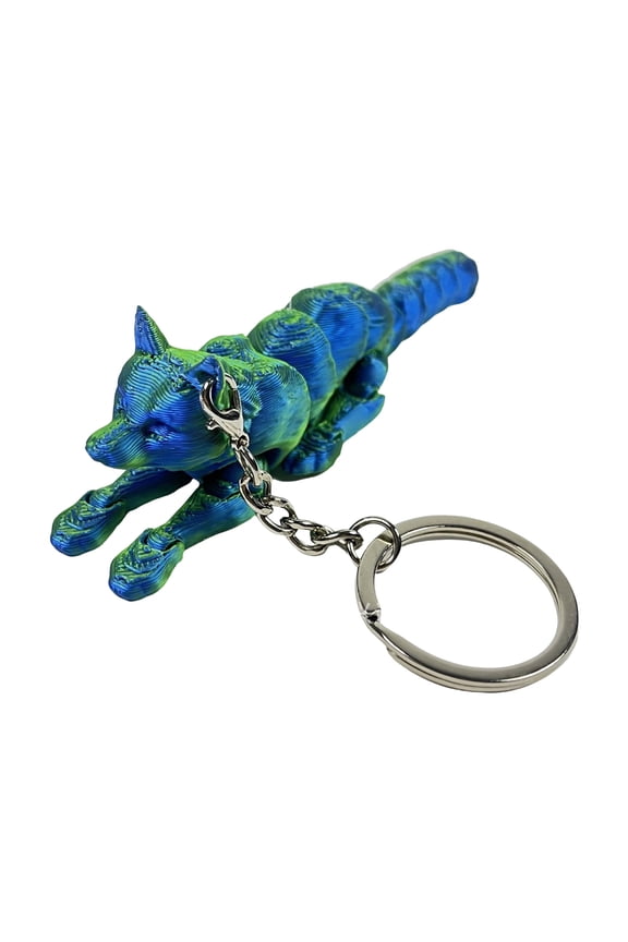 3D Printed Wolf Keychain with Realistic Details and Multiple Joint Designs Accessory for Animal Lovers and Collectors