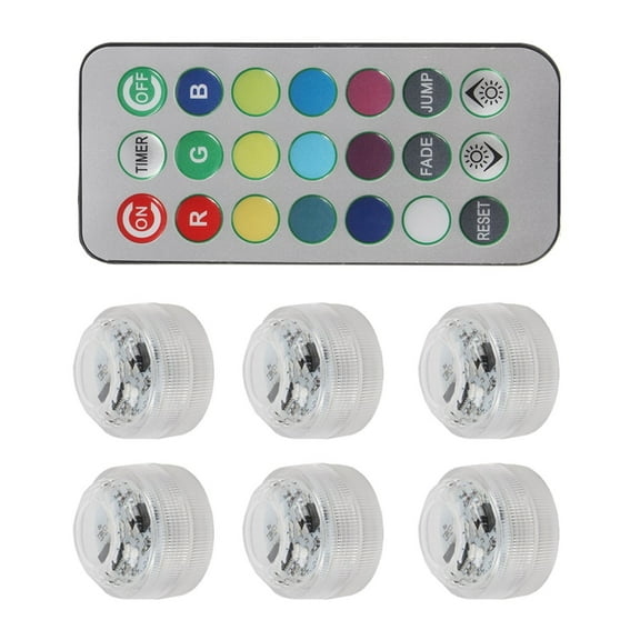 AOOOWER 3D Printer LED Night Light Set 6 Waterproof Lamps with Remote Control For 3D Printed Model Toy Components