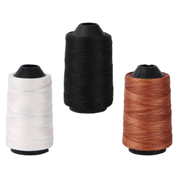 AOOOWER 3Rolls Polyester Sewing Thread 200M OR 300M Per Roll Heavy Duty Nylon Thread For Hand Stitching Clothing Shoe Repair