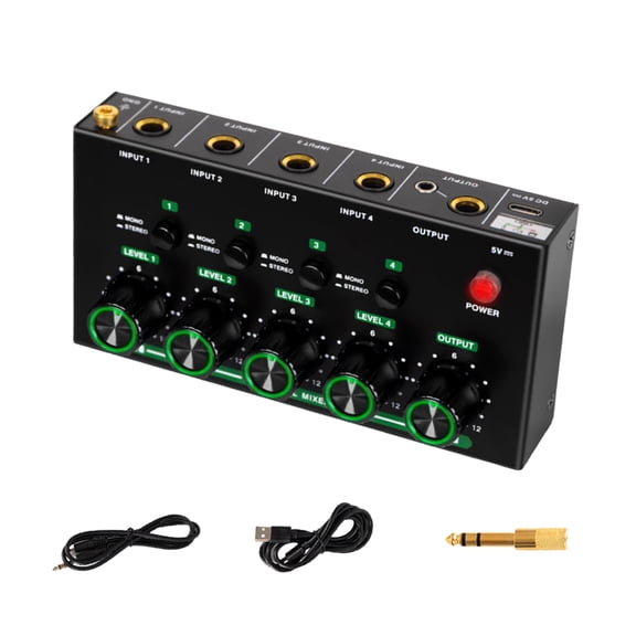 AOOOWER 4 Channel Auditory Controller Universal In Compatibility For PC Phone