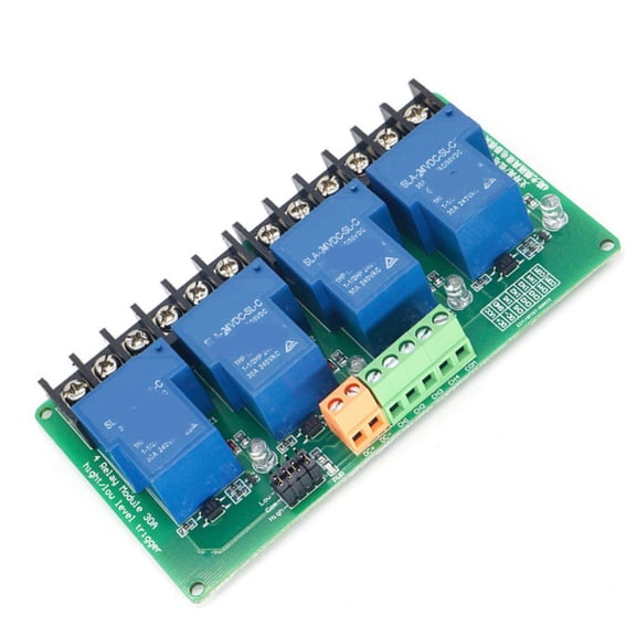 AOOOWER 4 Channel Relays Module for PLC Automation Equipment Control Load DC30V AC250V 30A High Low Level Triggers Relays Board