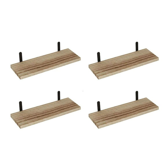 AOOOWER 4 Layer Wall Shelving Unit Space Efficient Storage Shelves Bucolic Design Multipurpose Storage Rack for Shower