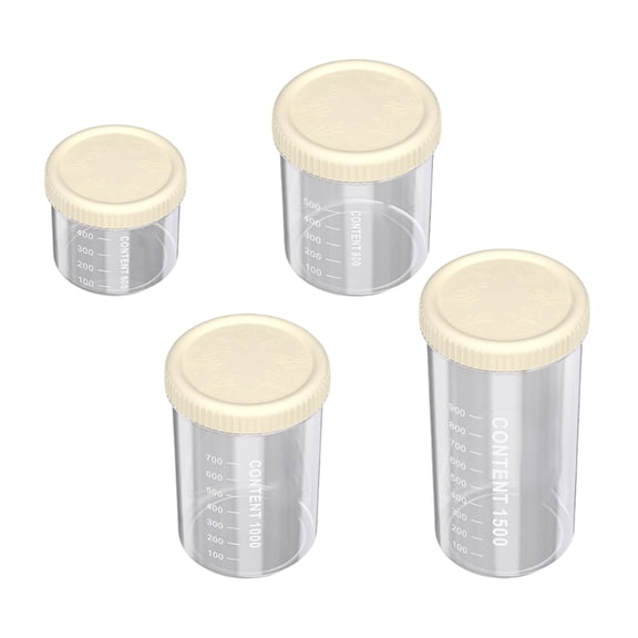 AOOOWER 4 Pieces Clear Airtights Kitchen Storage Bins with Secure Lids for Flour Rice