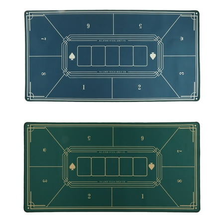 AOOOWER 40x20 In Professional Poker Mat, 6 Player Portable Rubber Texas Hold'em Poker Table Top Layout to for Play Card Poker Ga
