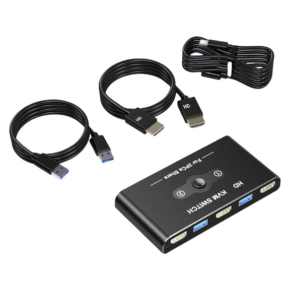 AOOOWER 4K60Hz HDTV Compatible KVM Switcher 4xUSB3.0 EasyTransition Between 2 Computers
