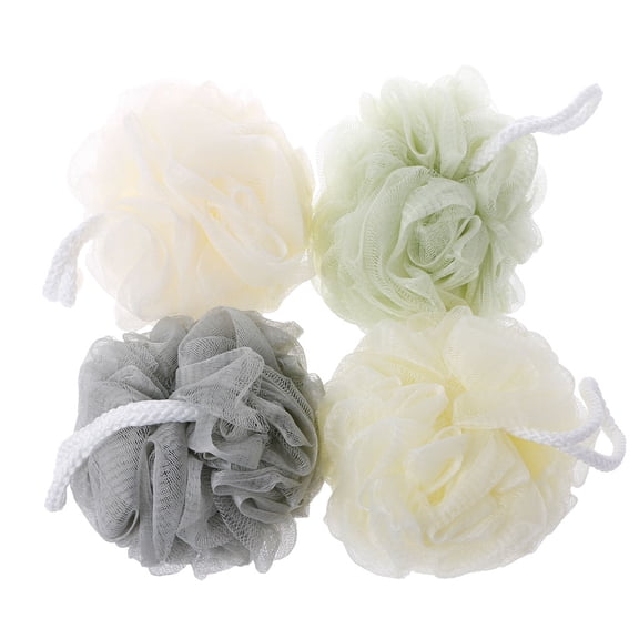 AOOOWER 4Pcs Large Bath Sponge Shower Mesh Scrubbers Exfoliating Body Massage Scrub Random Color